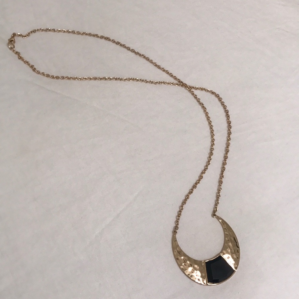 Crescent medallion necklace